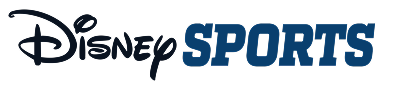 Disney Sports logo: blue wordmark with Disney script styling on the left and bold 'SPORTS' text on the right.